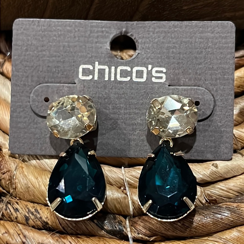 3/$18 Chico’s Rhinestone Pierced Earrings - New - Lot 503